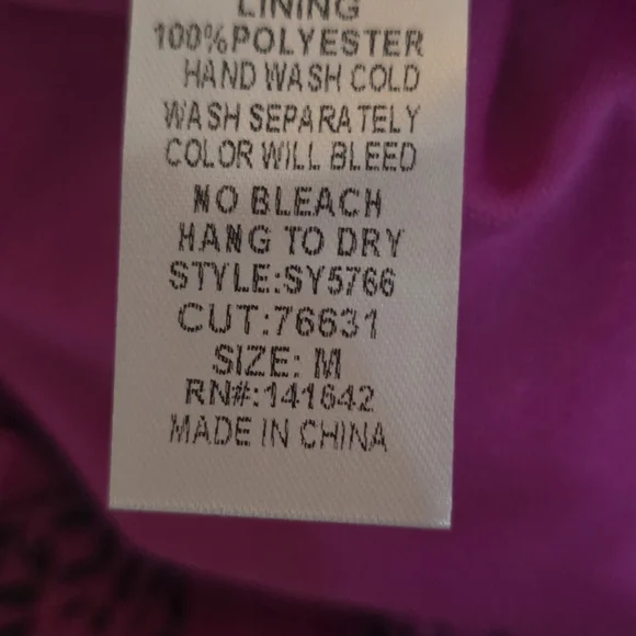 She + Sky Magenta Animal Print Mini Fall Bohemian Dress NEW Size Medium - Picture 5 of 5